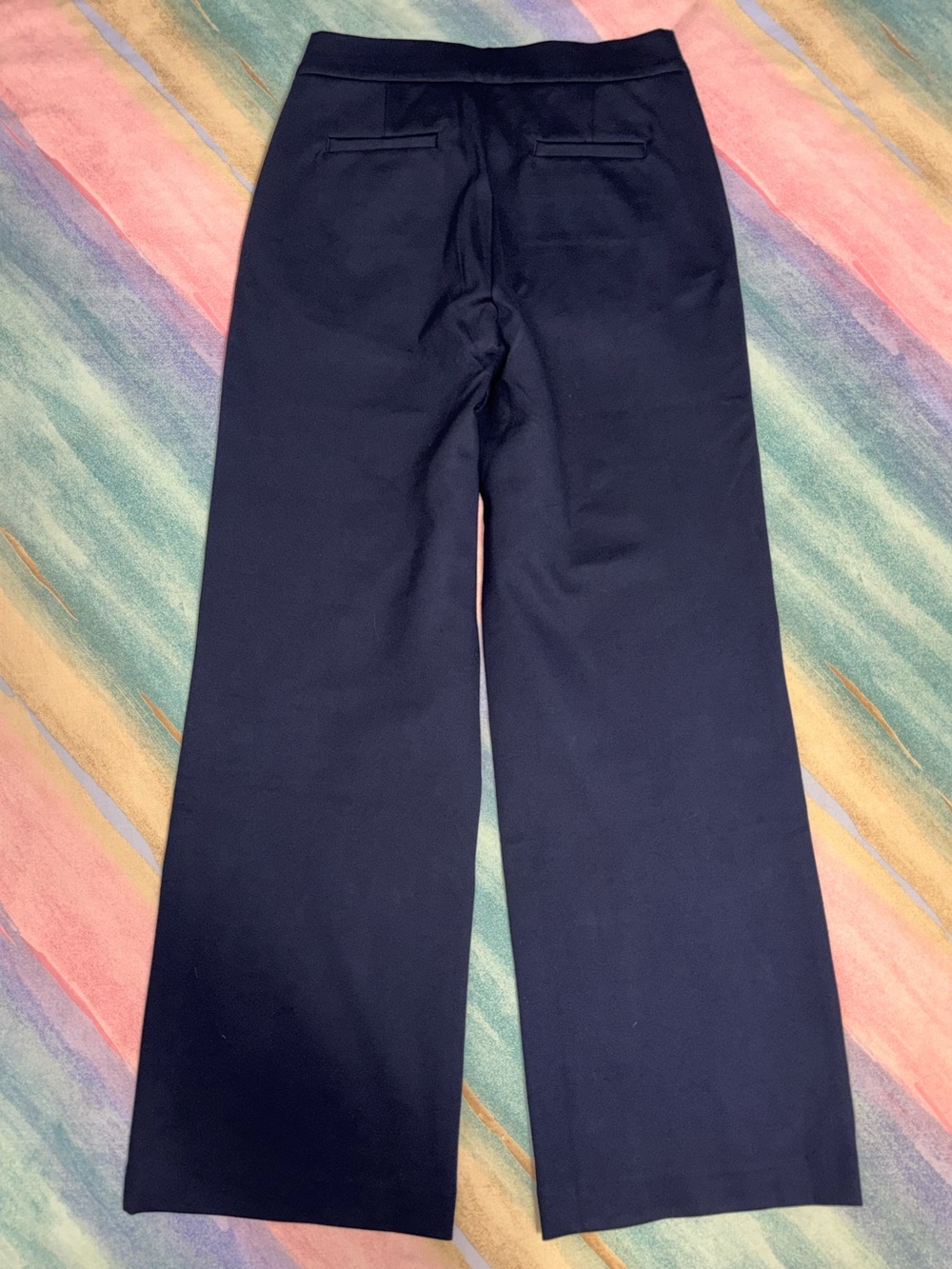 Quince Women’s 6 Navy Blue Ultra Stretch Ponte Trouser Pull on Stretchy Office - Picture 7 of 12